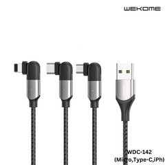 WK GAMING SERIES 3A REBULIC FO GAMES POWERFUL DOMINATORS 180 DEGREE ROTARY DATA CABLE FOR MICRO( WDC-142A)- Type C Cable