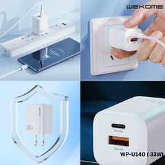 WK WP-U140 JINDIN SERIES 33W A+C FAST CHARGER (CN&US) (33W)