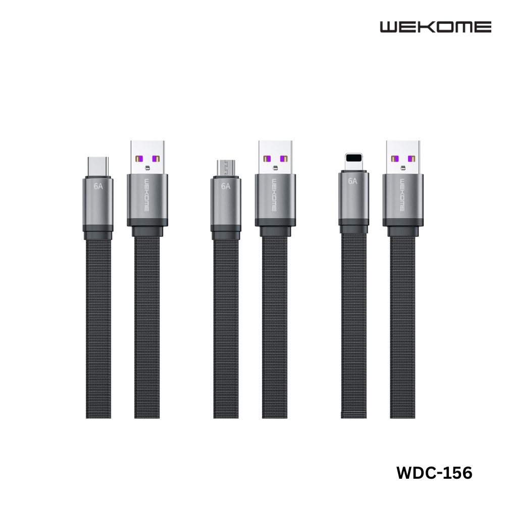 WK WDC-156 KINGKONG SERIES 2 6A SUPER FAST CHARGING DATA CABLE (1.5M)(6A), Micro Cable -Black