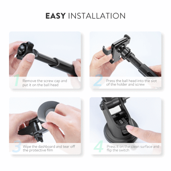 Ugreen Gravity Phone Holder with Suction Cup