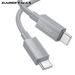 GADGET MAX - GX27 C-C TPE Series Type-C To Type-C Fast Charging Data Cable (60W) - Grey