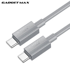 GADGET MAX - GX27 C-C TPE Series Type-C To Type-C Fast Charging Data Cable (60W) - Grey