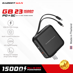 GADGET MAX GB23 AIO PRO 15000MAH ALL-IN-ONE POWER BANK-Black