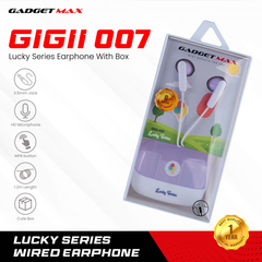 GADGET MAX GIGII-007 LUCKY SERIES  3.5MM EARPHONE - GREEN