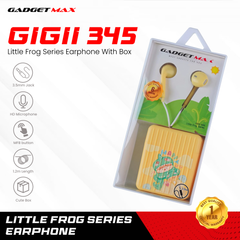 GADGET MAX GIGII-345 LITTLE FROG SERIES 3.5MM WIRED EARPHONE - YELLOW