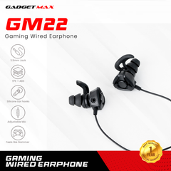 GADGET MAX GM22 3.5MM GAMING WIRED EARPHONE WITH MIC (1.2M) - BLACK