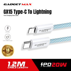 GADGET MAX GX15 FAST CHARGING TYPE-C TO LIGHTING CHARGING DATA CABLE PD(20W) (1.2M) - ROSE GOLD