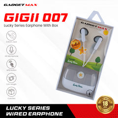 GADGET MAX - GIGII-007 3.5mm Lucky Series Wired Earphone - Grey