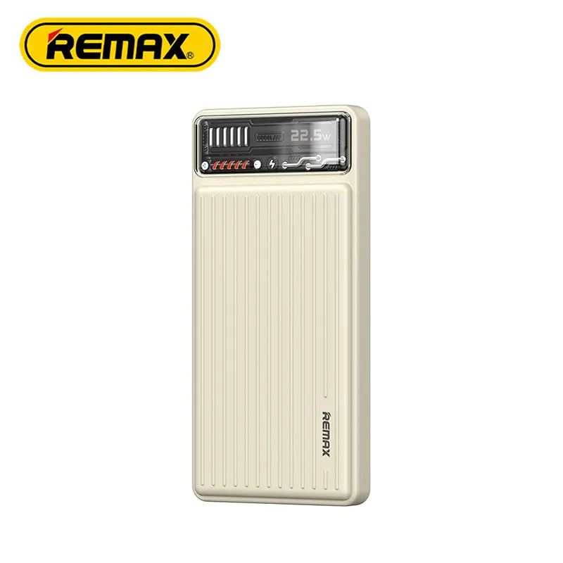 REMAX RPP-616 10000mAh RESION SERIES 20W+22.5W PD+QC FAST CHARGING POWER BANK (INPUT-TYPE-C) (OUTPUT-USB/TYPE-C)-White