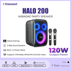 TRONSMART HALO 200 PORTABLE PARTY SPEAKER (120W),Karaoke Speaker