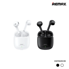 REMAX COZYBUDS W5 GEEK SERIES EARBUDS FOR MUSIC & CALL, TWS Earbuds, Wireless Earbuds-Black