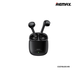 REMAX COZYBUDS W5 GEEK SERIES EARBUDS FOR MUSIC & CALL, TWS Earbuds, Wireless Earbuds-Black