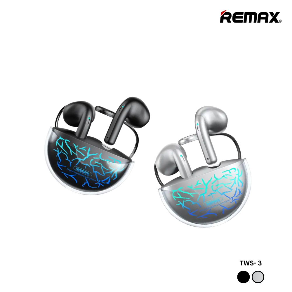REMAX TWS-3 (NEW) 5.3 TRUE WIRELESS STEREO GAMING EARBUDS (GAMING)-Black