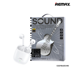 REMAX COZYBUDS W5 GEEK SERIES EARBUDS FOR MUSIC & CALL, TWS Earbuds, Wireless Earbuds-White
