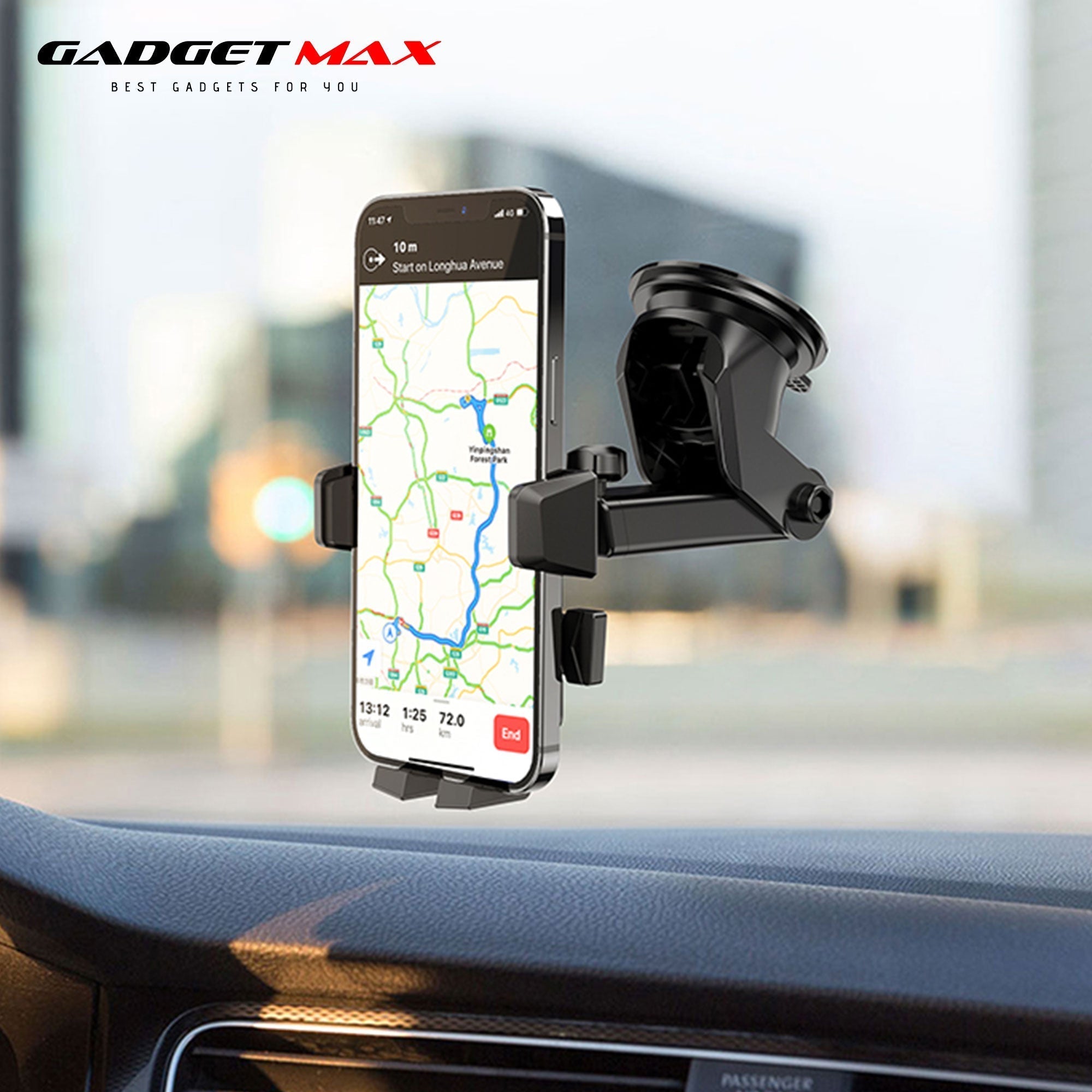 GADGET MAX GH05 DAVID ONE-BUTTON CENTER CONSOLE CAR HOLDER