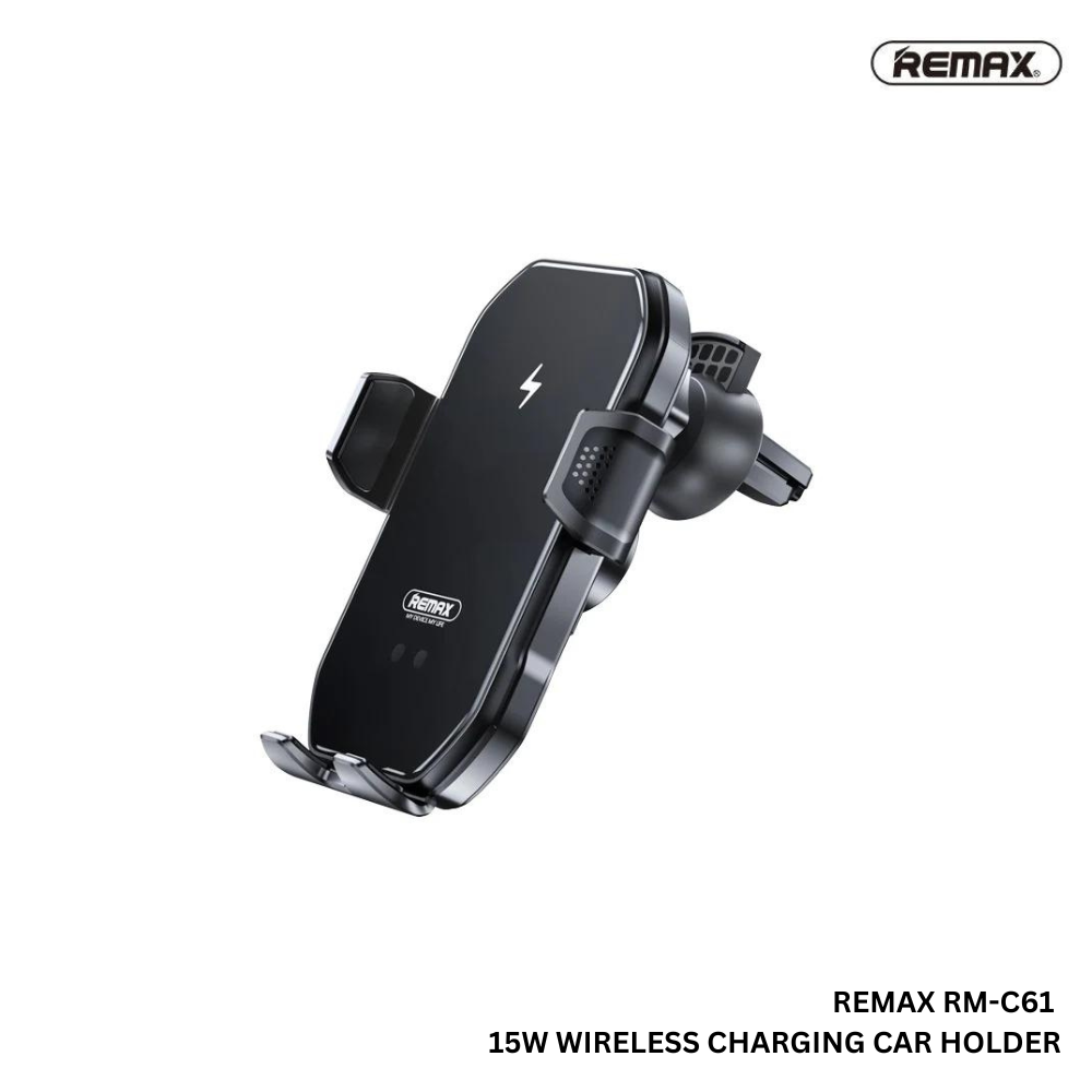 REMAX RM-C61 TINSM SERIES 15W WIRELESS CHARGING CAR HOLDER, Wireless Charger, Car Holder with Wireless Charger