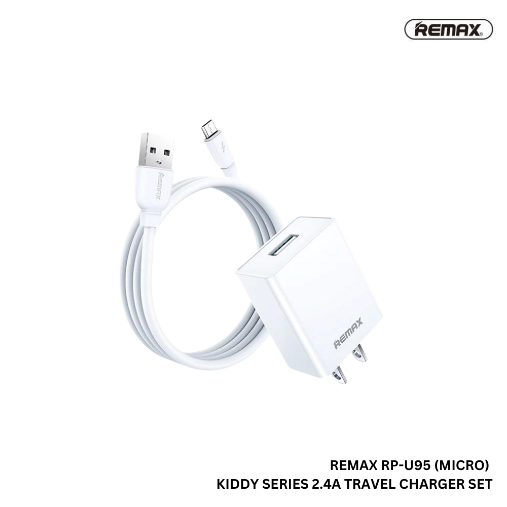 REMAX RP-U95 (MICRO) KIDDY SERIES 2.4A TRAVEL CHARGER SET