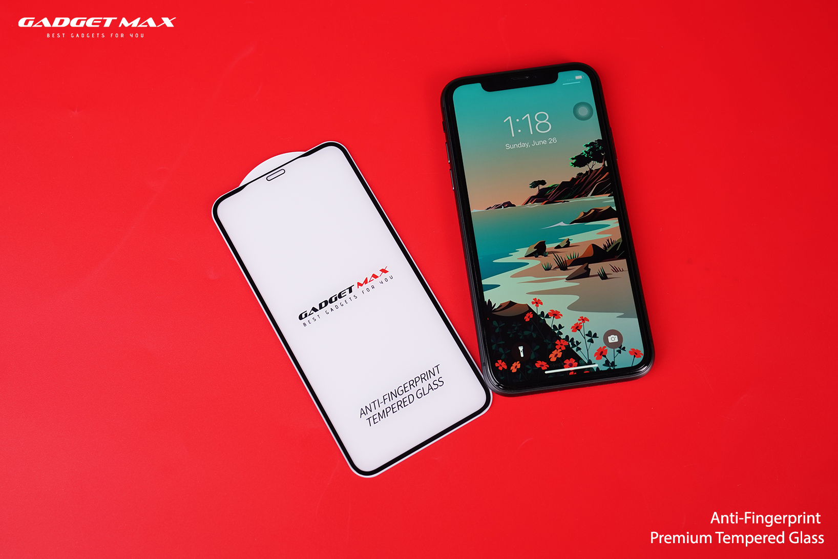 iPhone XS / 11 Pro (5.8") GADGET MAX - Anti-Fingerprint Premium 2.5D Skill Full Cover Tempered Glass