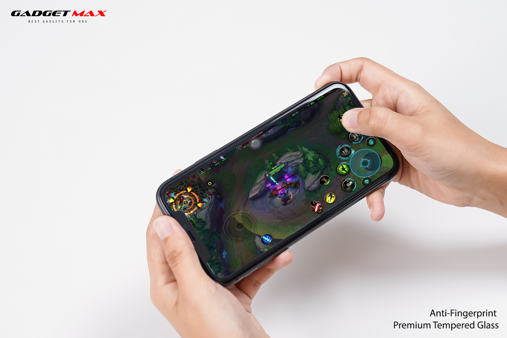 iPhone XS / 11 Pro (5.8") GADGET MAX - Anti-Fingerprint Premium 2.5D Skill Full Cover Tempered Glass