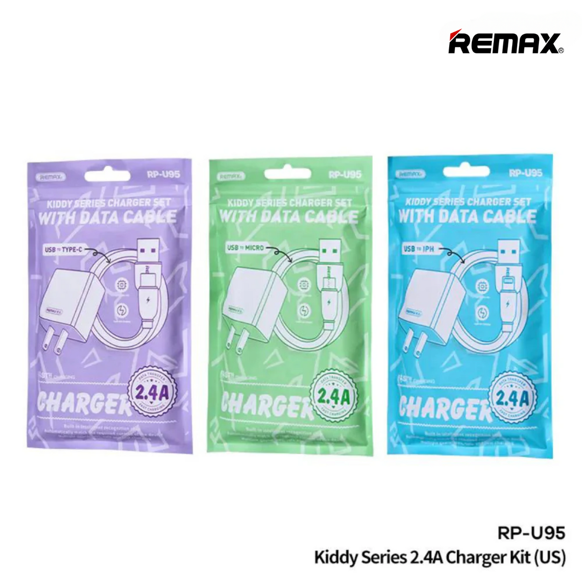 REMAX RP-U95 (MICRO) KIDDY SERIES 2.4A TRAVEL CHARGER SET