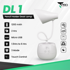 T PRO TP-DL 1 LED PENCIL HOLDER DESK LAMP 1200MAH