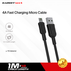 GADGET MAX MICRO  FAST CHARGING CABLE (4A) MICRO WITH TPE MATERIAL(1000mm)