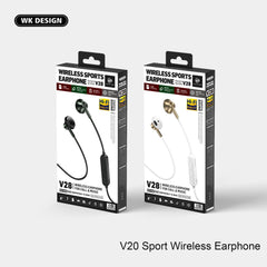 WK - V28 Wireless Sport Earphone - White