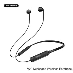 WK - V29 Neckbank Wireless Earphone - Black