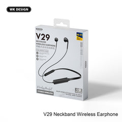 WK - V29 Neckbank Wireless Earphone - Black
