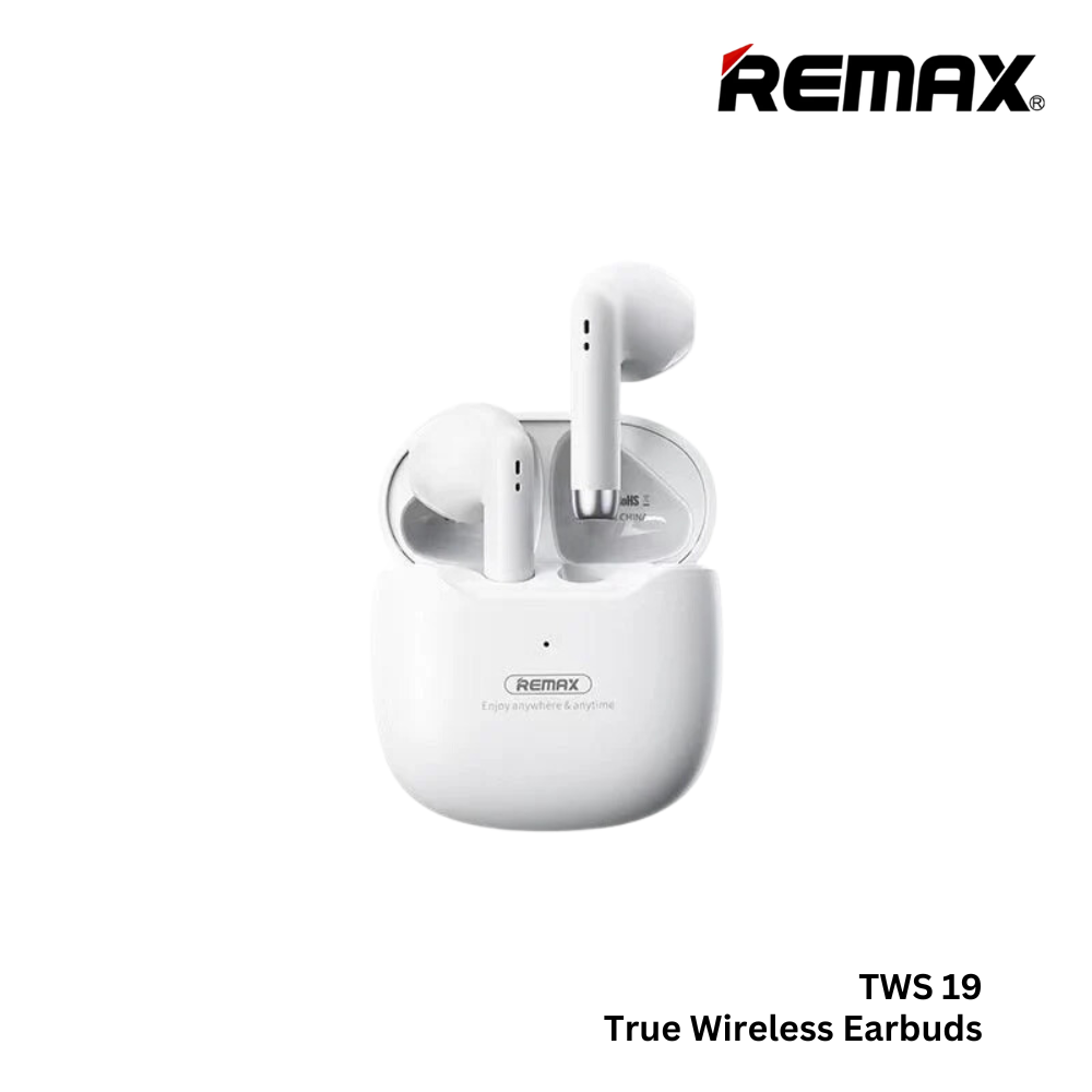 REMAX TWS-19 Marshmallow Series Wireless Bluetooth Earbuds - White