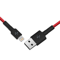ZMI AL803 MFI USB-A TO LIGHTNING USB CABLE MFI CERTIFIED, PP BRAIDED LIGHTNING 1M, Lighting Cable, MFi Cable, Lighting, iPhone Cable - RED
