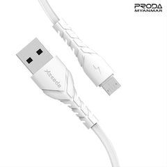 PRODA PD-B47A WING SERIES DATA CABLE (1000MM) (3A) - White