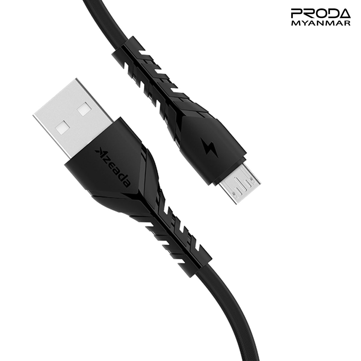 PRODA PD-B47M WING SERIES DATA CABLE FOR MICRO (1000MM) (3A) - Black