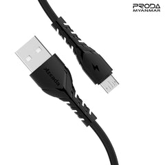PRODA PD-B47M WING SERIES DATA CABLE FOR MICRO (1000MM) (3A) - Black