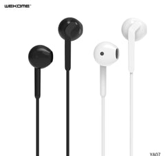 WK YA07 3.5MM SHQ SERIES HI-FI AUDIO WIRED EARPHONE (1.2M) - White