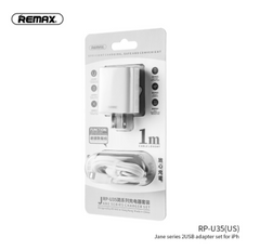 REMAX RP-U35(IPH) JANE SERIES 2.1A DUAL USB CHARGER SET RP-U35I,USB Phone Charger,Smart Phone Charger,Andriod Phone Charger , Muti port usb charger,quick charger,fast charger,the best usb phone charger,wall charger,Portable Charger