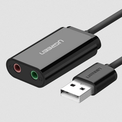 UGREEN USB 2.0 EXTERNAL SOUND ADAPTER (US205) - BLACK