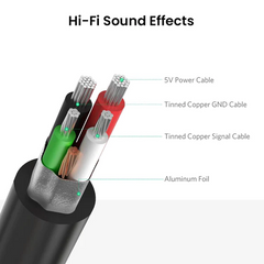 UGREEN USB 2.0 EXTERNAL SOUND ADAPTER (US205) - BLACK