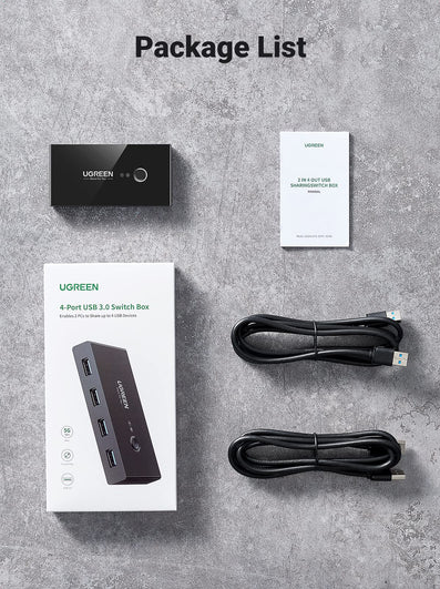 UGREEN 2 IN 4 OUT USB 3.0 SHARING SWITCH BOX (US216)