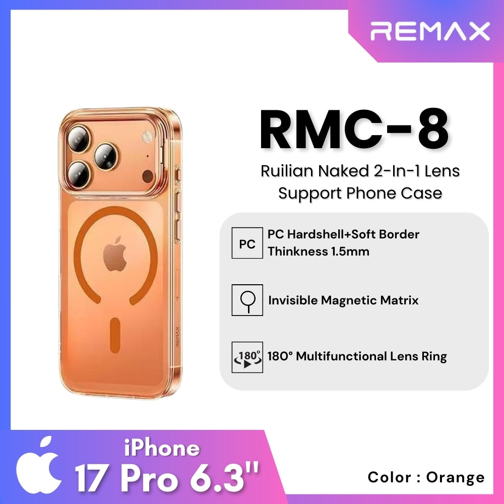 REMAX - RMC-8 iPhone 17 Pro Case Ruilian Naked Series - Orange
