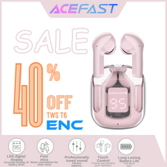 ACEFAST T6 BLEUTOOTH V5.0 ENC TRUE WIRELESS STEREO EARBUDS - PINK