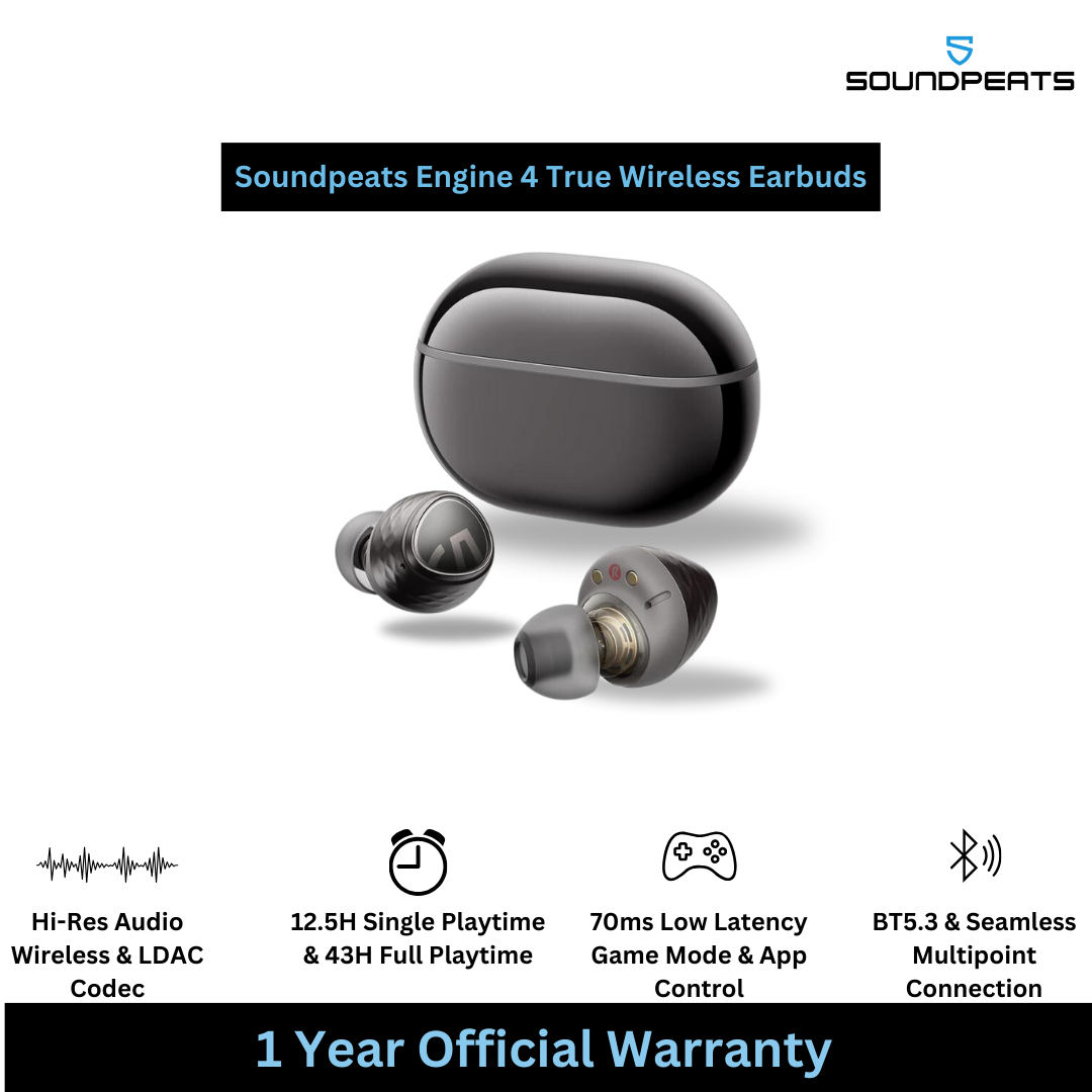 SoundPeats Engine 4 Bluetooth V5.4 True Wireless Bluetooth Earbuds