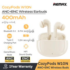 REMAX COZYPODS W10N 5.3 Crystal Series ANC+ENC Earbuds For Music &Call