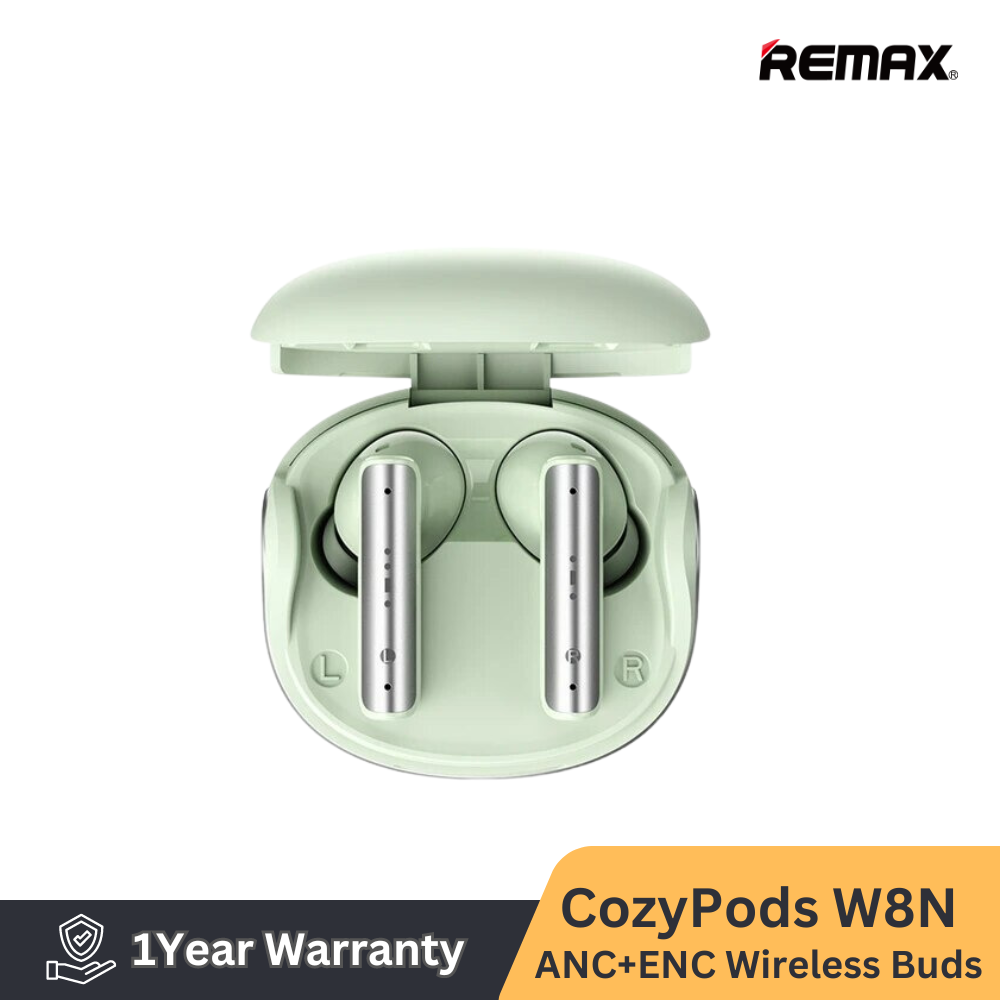 REMAX COZYPODS W8N Vansiang Series ANC+ENC Earbuds For Music & Call(GREEN)
