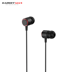 GADGET MAX X-PRO STEREO BASS  3.5MM EARPHONE WIRED CONTROL EARPHONE (3.5MM) Wired Earphone- BLACK