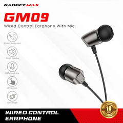 GADGET MAX - GM09 3.5mm Control Wired Earphone - White