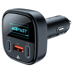 ACEFAST B5 101W (2C+A) METAL CAR HARGER WITH OLEDSMART DISPLAY