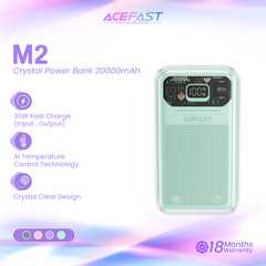 ACEFAST M2 SPARKLING SERIES 30W FAST CHARGING POWER BANK 20000MAH (MOUNTAIN MIST)