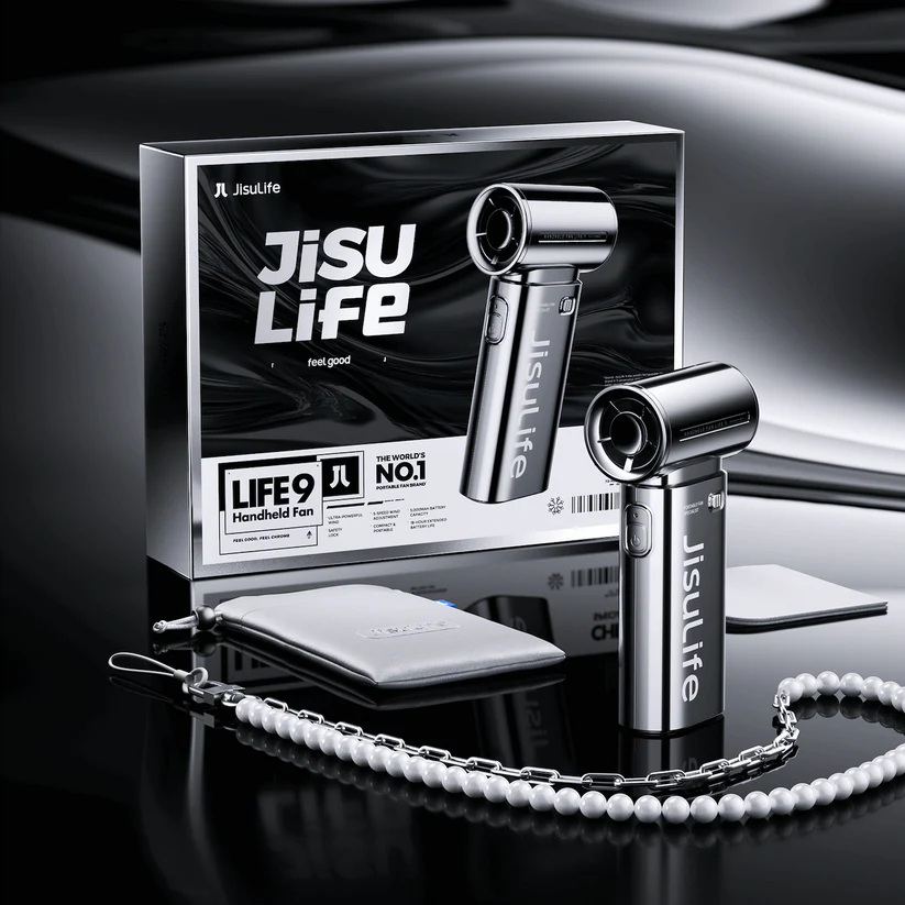 Jisulife - Handheld Fan Life 9 ( 5000mAh ) - Chrome