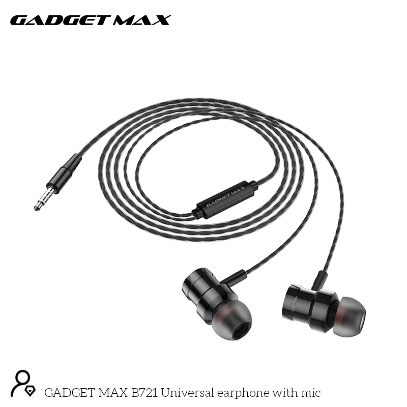 GADGET MAX B721 3.5MM IN-EAR UNIVERSAL BUDDY EARPHONE WITH MIC Wired Earphone